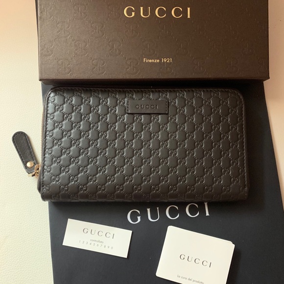 NEW Wallet Gucci Brown GG Micro Leather - Picture 7 of 7